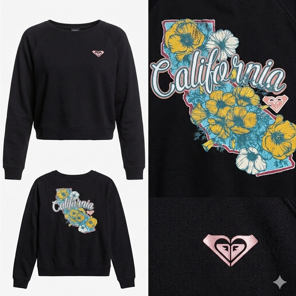 Roxy Heritage Logo Hoodie - Size Large